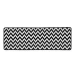 Pixel Zigzag Pattern Print Long Kitchen Mat