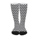Pixel Zigzag Pattern Print Long Socks