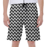 Pixel Zigzag Pattern Print Men's Beach Shorts
