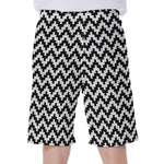 Pixel Zigzag Pattern Print Men's Beach Shorts