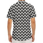 Pixel Zigzag Pattern Print Men's Deep V-Neck Shirt