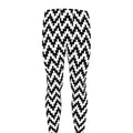 Pixel Zigzag Pattern Print Men's Leggings