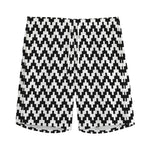 Pixel Zigzag Pattern Print Men's Sports Shorts
