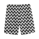 Pixel Zigzag Pattern Print Men's Sports Shorts