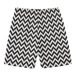 Pixel Zigzag Pattern Print Men's Swim Trunks