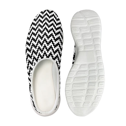Pixel Zigzag Pattern Print Mesh Casual Shoes
