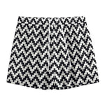 Pixel Zigzag Pattern Print Mesh Shorts
