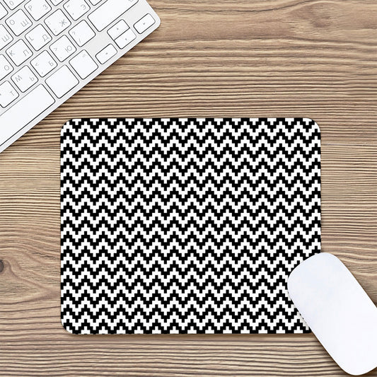 Pixel Zigzag Pattern Print Mouse Pad