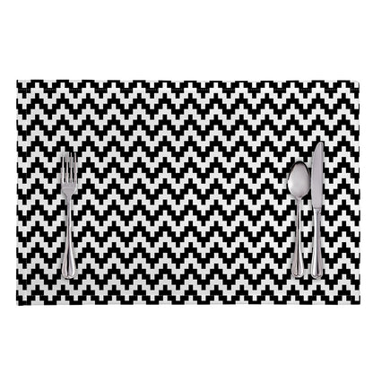 Pixel Zigzag Pattern Print Placemat