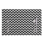 Pixel Zigzag Pattern Print Placemat