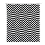 Pixel Zigzag Pattern Print Polyester Shower Curtain