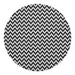 Pixel Zigzag Pattern Print Round Blanket