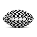 Pixel Zigzag Pattern Print Rugby Ball