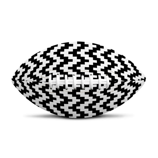 Pixel Zigzag Pattern Print Rugby Ball