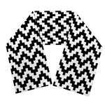 Pixel Zigzag Pattern Print Scarf