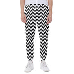 Pixel Zigzag Pattern Print Scuba Joggers
