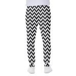 Pixel Zigzag Pattern Print Scuba Joggers
