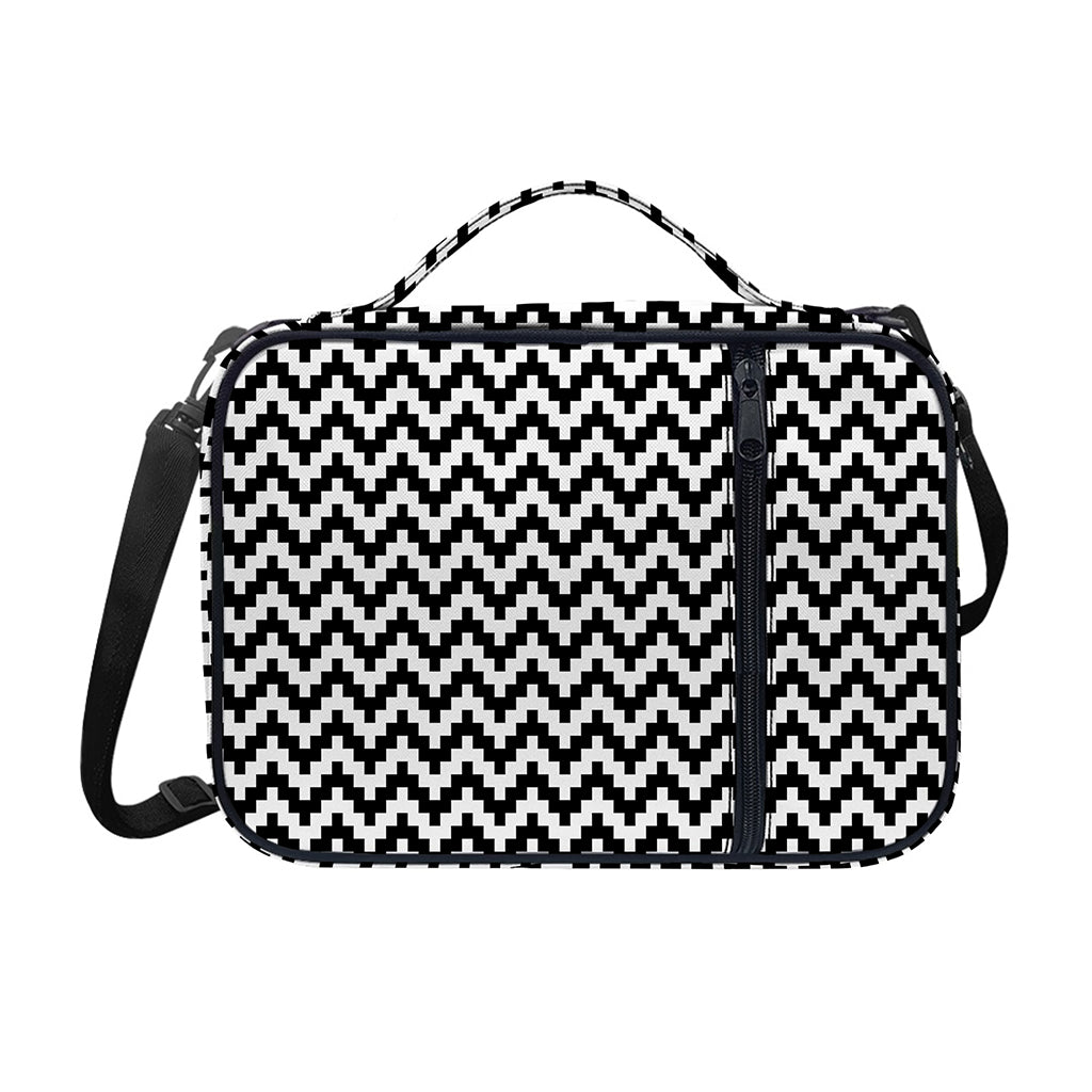 Pixel Zigzag Pattern Print Shoulder Strap Bible Bag