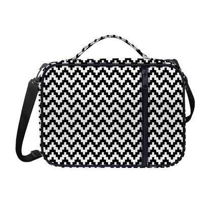 Pixel Zigzag Pattern Print Shoulder Strap Bible Bag