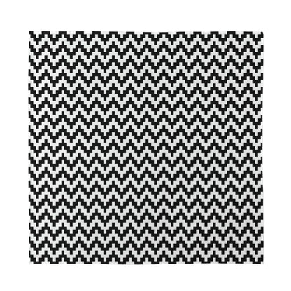 Pixel Zigzag Pattern Print Silk Bandana