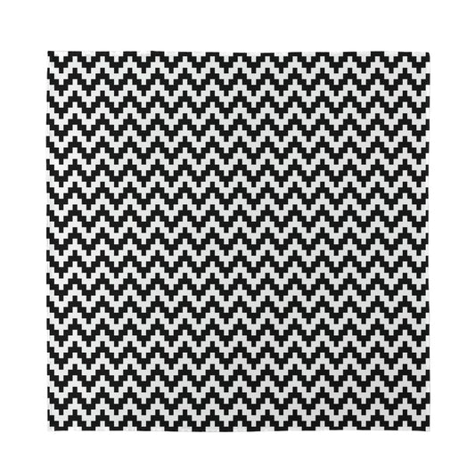 Pixel Zigzag Pattern Print Silk Bandana