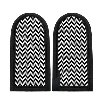 Pixel Zigzag Pattern Print Skillet Handle Cover