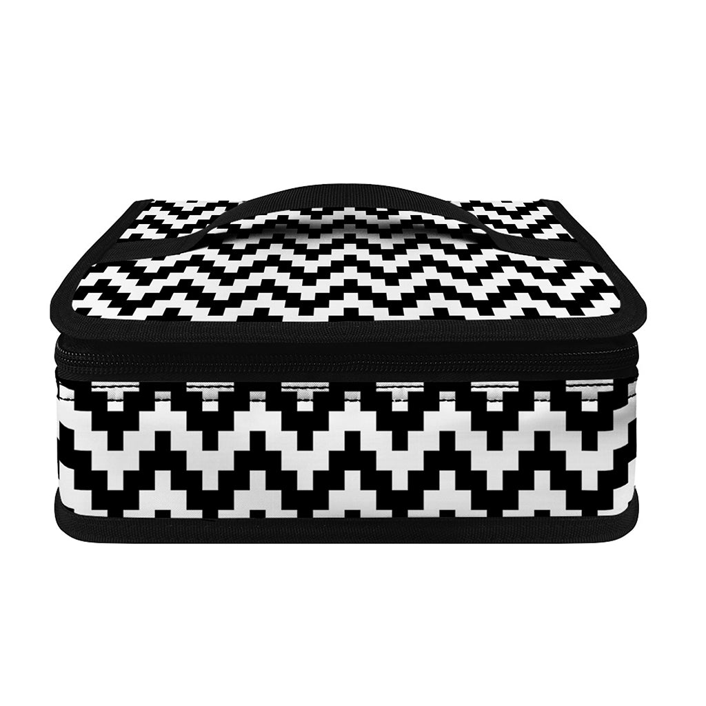 Pixel Zigzag Pattern Print Small Lunch Bag