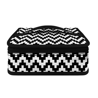 Pixel Zigzag Pattern Print Small Lunch Bag