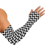Pixel Zigzag Pattern Print Sun Protection Arm Sleeves