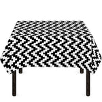 Pixel Zigzag Pattern Print Tablecloth