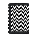 Pixel Zigzag Pattern Print Trifold Wallet