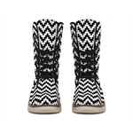 Pixel Zigzag Pattern Print Winter Boots