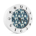 Plaid And Denim Patchwork Pattern Print Alarm Clock