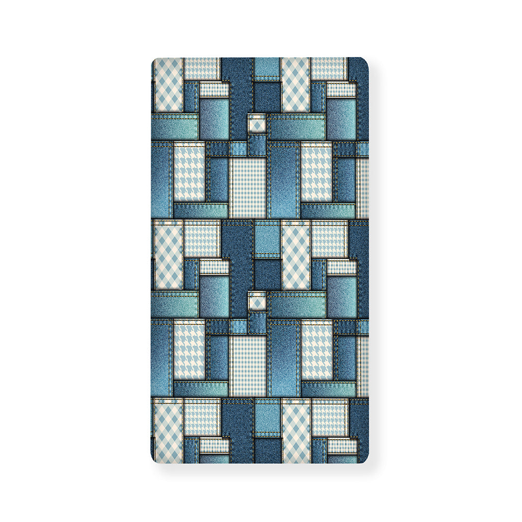 Plaid And Denim Patchwork Pattern Print Baby Crib Sheet