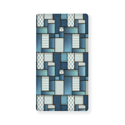Plaid And Denim Patchwork Pattern Print Baby Crib Sheet