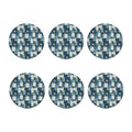 Plaid And Denim Patchwork Pattern Print Coaster Set