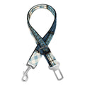 Plaid And Denim Patchwork Pattern Print Dog Seat Belt