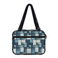 Plaid And Denim Patchwork Pattern Print Double Strap Bible Bag