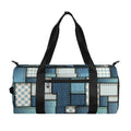 Plaid And Denim Patchwork Pattern Print Gym Bag
