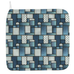 Plaid And Denim Patchwork Pattern Print Hand Towel