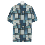 Plaid And Denim Patchwork Pattern Print Hawaiian Shirt