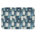 Plaid And Denim Patchwork Pattern Print Indoor Door Mat
