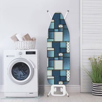 Plaid And Denim Patchwork Pattern Print Ironing Board Cover