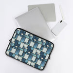 Plaid And Denim Patchwork Pattern Print Laptop Sleeve