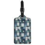Plaid And Denim Patchwork Pattern Print Luggage Tag