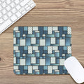 Plaid And Denim Patchwork Pattern Print Mouse Pad