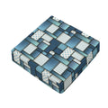 Plaid And Denim Patchwork Pattern Print Outdoor Seat Cushion Cover
