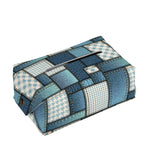 Plaid And Denim Patchwork Pattern Print Rectangle Tissue Box Cover