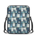 Plaid And Denim Patchwork Pattern Print Rectangular Crossbody Bag