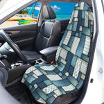 Plaid And Denim Patchwork Pattern Print Waterproof Car Seat Cover